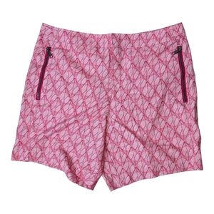 Ted Baker London "Kloch" Tailored Geometric Swim Shorts, BRT Pink, Size 3, New
